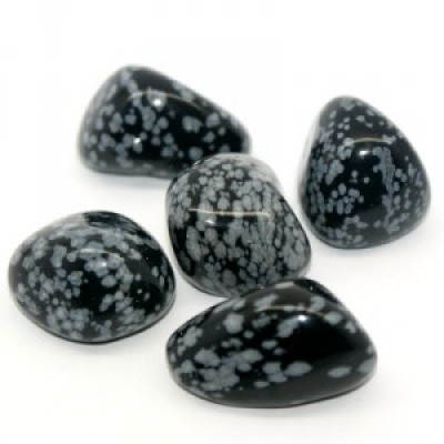 Obsidienne Flocons de Neige Pierre Roulée – Image 2