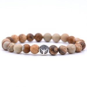 Bracelet Symbole de la Paix en Jaspe Paysage