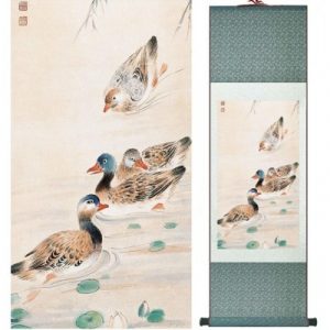 Kakemono Couples de Canards Mandarins