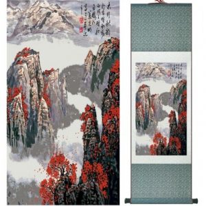 Kakemono Paysage Montagne Fleurie