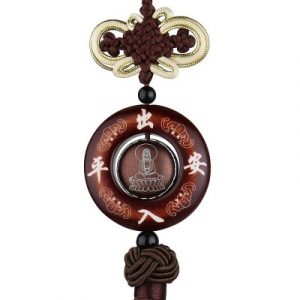 Suspension marron Guan Yin sur Lotus