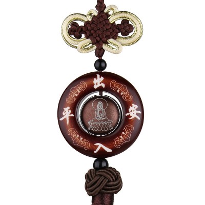 Suspension marron Guan Yin sur Lotus
