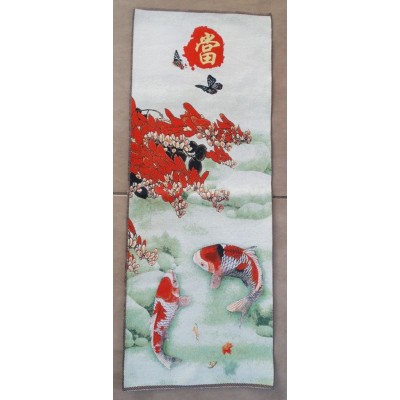 Tangka Tapisserie Poissons Carpes de la Réussite