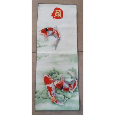 Tangka Tapisserie Poissons Carpes de l'Abondance