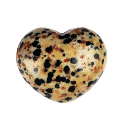 Coeur en Jaspe Dalmatien 30mm