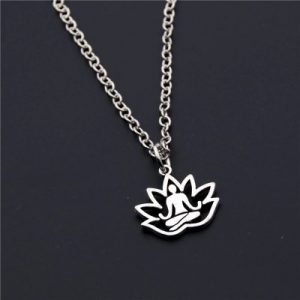 Collier Pendentif Yoga Fleur de Lotus