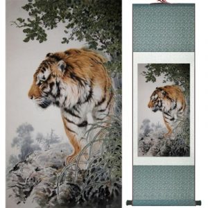 Kakemono Tigre dans la Forêt