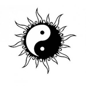 Sticker Soleil Yin Yang