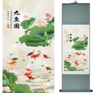 Kakemono Carpes Koi de la Sérénité