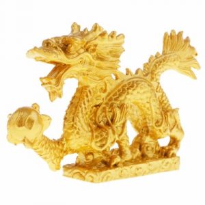 Statue Dragon Sacré doré