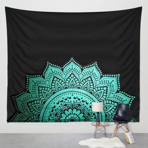 Tenture Demi Mandala verte