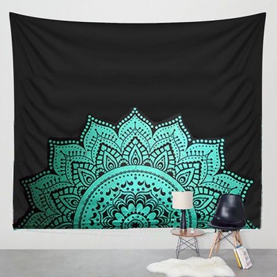 Tenture Demi Mandala verte