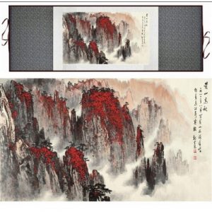 Kakemono Landscape Montagne rouge