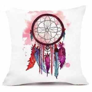 Housse de Coussin Attrape Rêves fushia