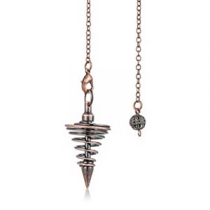 Pendule Radiesthésie Spirale bronze