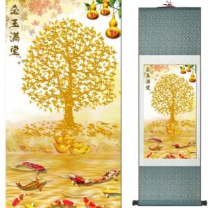 Kakemono Arbre de Fortune aux Poissons Carpes