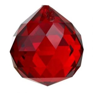 Cristal à Facettes rouge 40mm