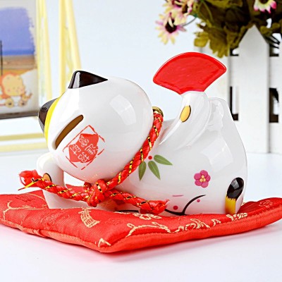 Statue Maneki Neko Eventail Tirelire – Image 2