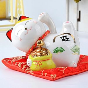 Statue Maneki Neko Bourse de la Fortune Tirelire