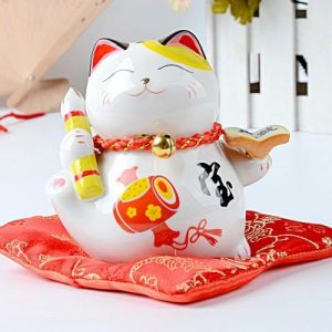 Statue Maneki Neko du Savoir Tirelire