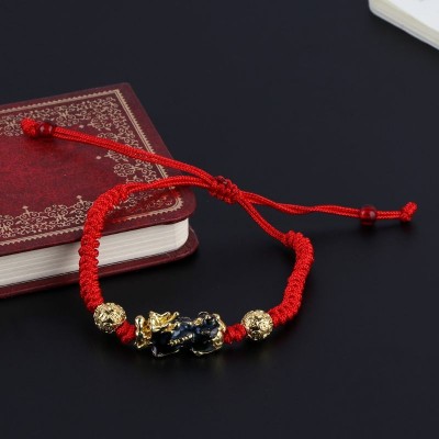 Bracelet Fils rouge Pi Yao bleu Mantras – Image 3