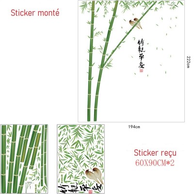 Grand Sticker Oiseaux sur Bambous – Image 3
