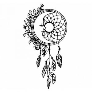 Sticker Attrape Rêves Soleil et Lune