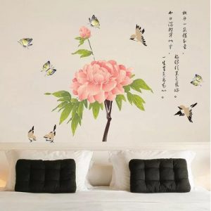 Sticker Fleurs de Pivoines roses