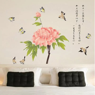 Sticker Fleurs de Pivoines roses