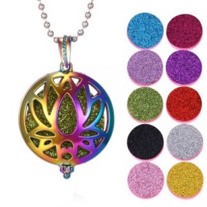 Collier Pendentif Aromathérapie Fleur de Lotus