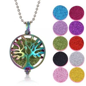 Collier Pendentif Aromathérapie Arbre de vie