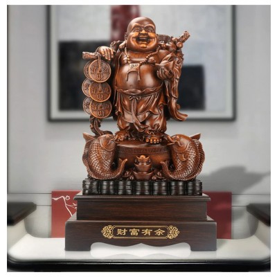 Grande Statue Bouddha aux Carpes Koi – Image 2