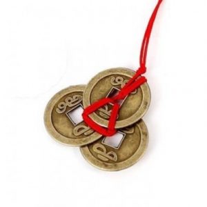Talisman 3 pièces de monnaie chinoises