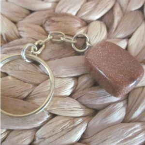 Porte Clés en Pierre de Sable marron