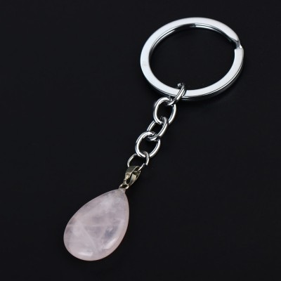 Porte Clés Goutte en Quartz rose – Image 3