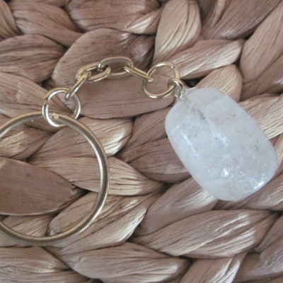 Porte Clés en Cristal de Roche