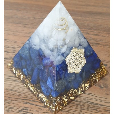 Orgonite Pyramide Vishuddha Chakra Lapis Lazuli – Image 2