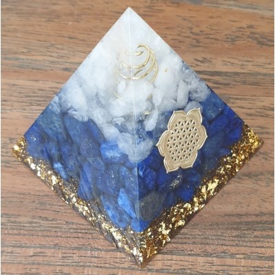 Orgonite Pyramide Vishuddha Chakra Lapis Lazuli – Image 3