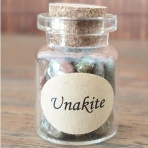 Bouteille Pierres Roulées Unakite