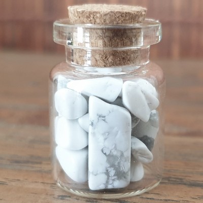 Bouteille Pierres Roulées Howlite blanche – Image 2