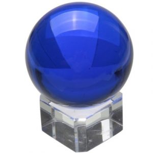 Socle et Boule de Cristal bleue 40mm