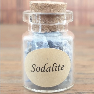 Bouteille Pierres Brutes Sodalite