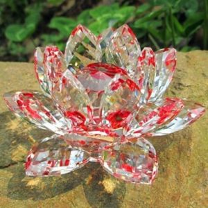 Fleur de Lotus en Cristal rouge