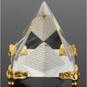 Double Pyramide de Cristal blanc 60 mm