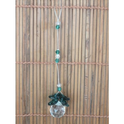 Suspension Cristal Solaire 20mm Cascade vert – Image 3