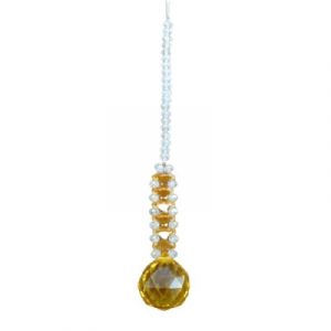 Suspension Cristal Solaire 30mm jaune