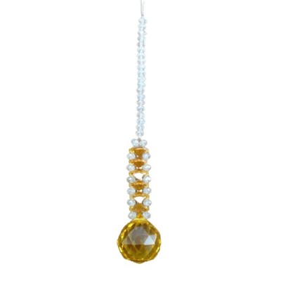 Suspension Cristal Solaire 30mm jaune