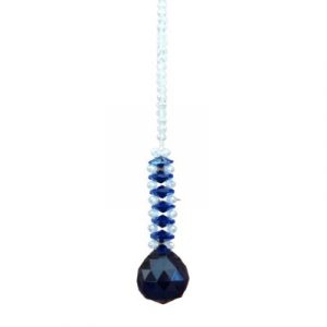Suspension Cristal Solaire 30mm bleu foncé