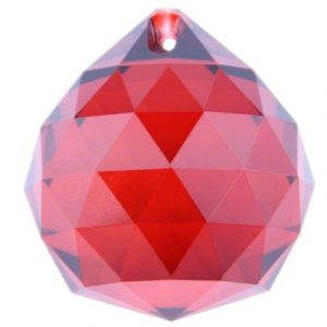 Cristal à Facettes rouge 20mm