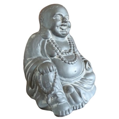 Statue Bouddha Riant noir – Image 3